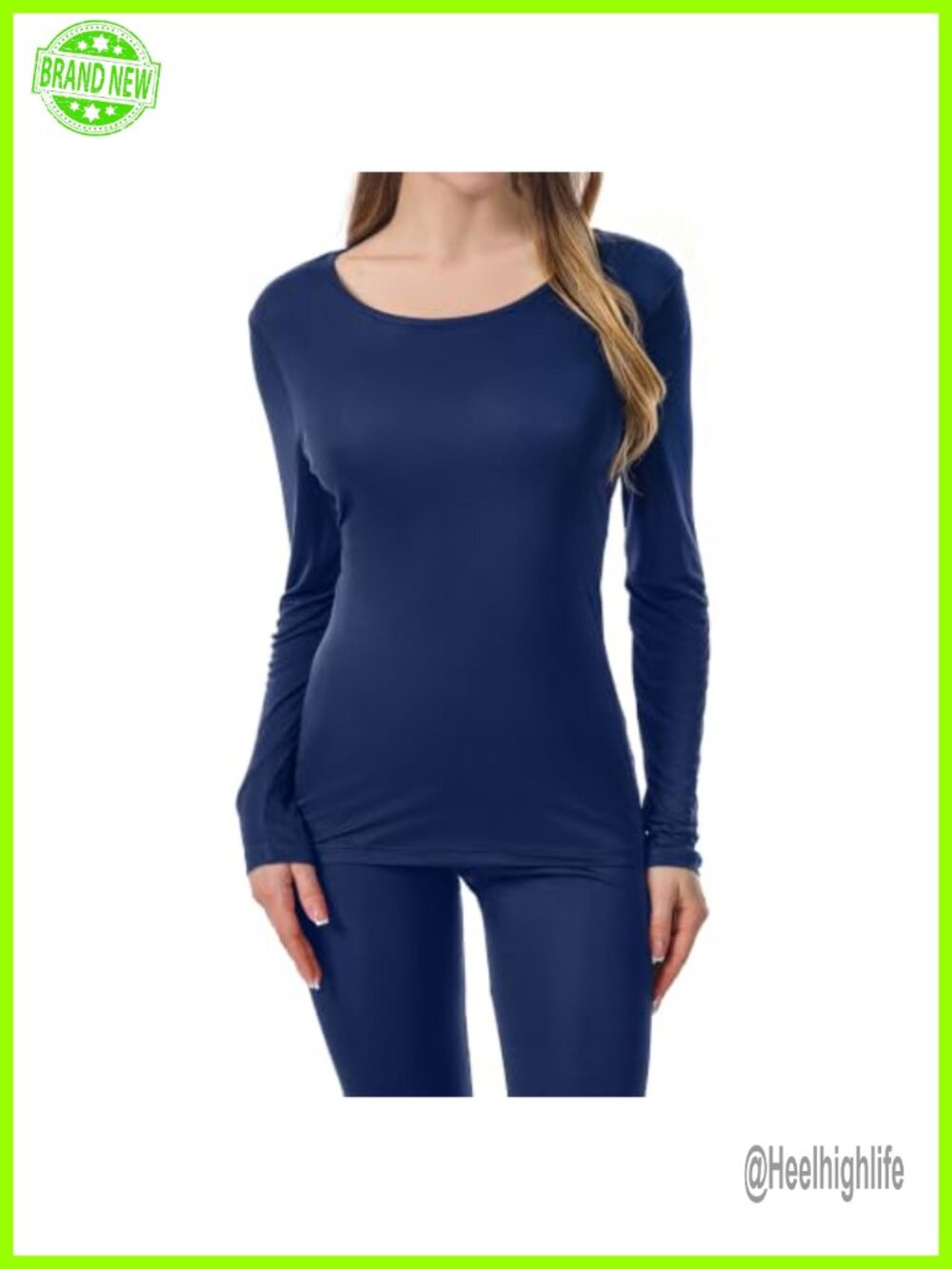 100% Mulberry Silk Long Sleeve Thermal Top Women Base Layer Shirt